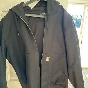 Mens Canvas Hood Carhartt Work Jacket